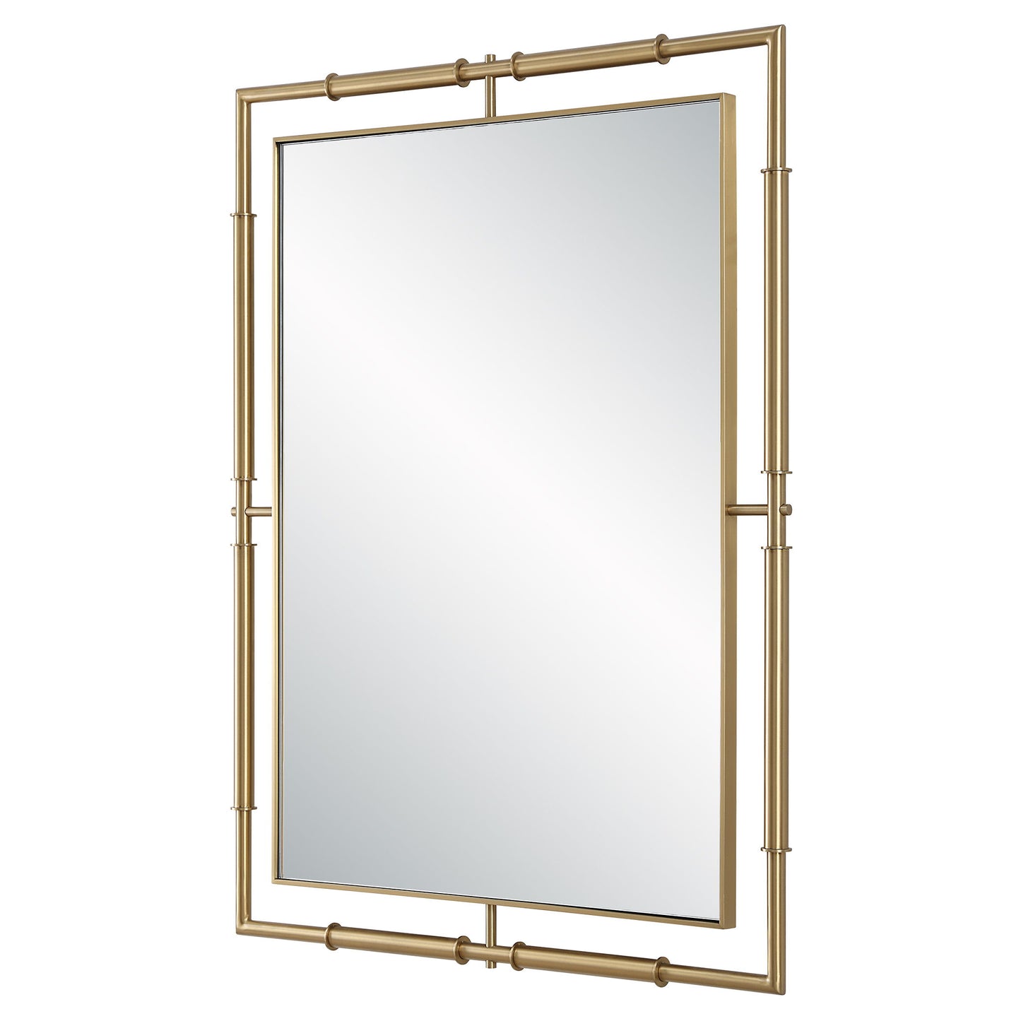 It's All Connected - Rectangle Brass Mirror