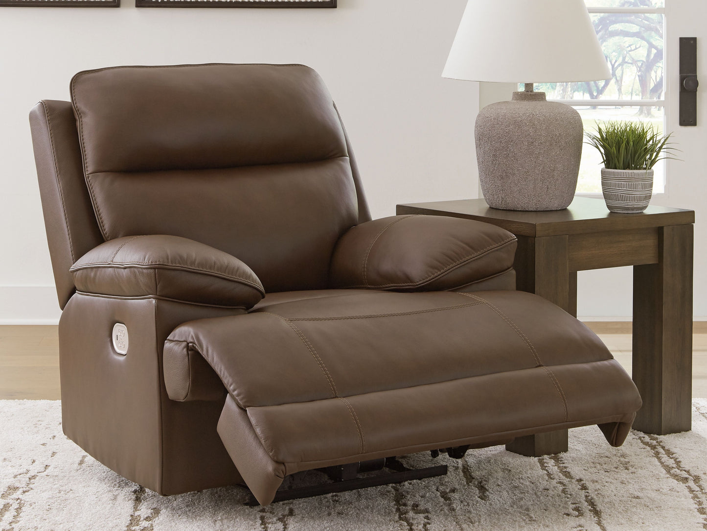 Vonryan - Tobacco - Power Recliner / Adj Headrest