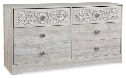 Paxberry - Six Drawer Dresser - Weatherworn - Whitewash