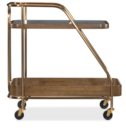 Commerce And Market - Walnut Wine and Bar Cart - Light Caramel