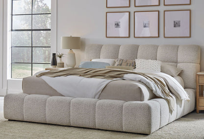 Escape - Fluffy River Rock Upholstered Bed