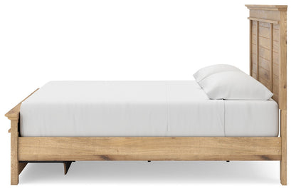 Makidern - Panel Storage Bed With Under Bed Storage Unit And Storage Footboard