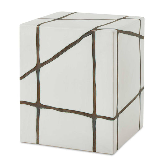 Rocklyn - Garden Stool - Bronze / White