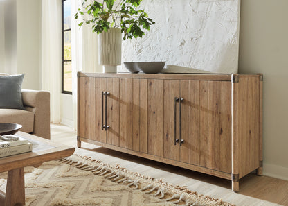 Vineyard Row - Entertainment Credenza - Light Brown