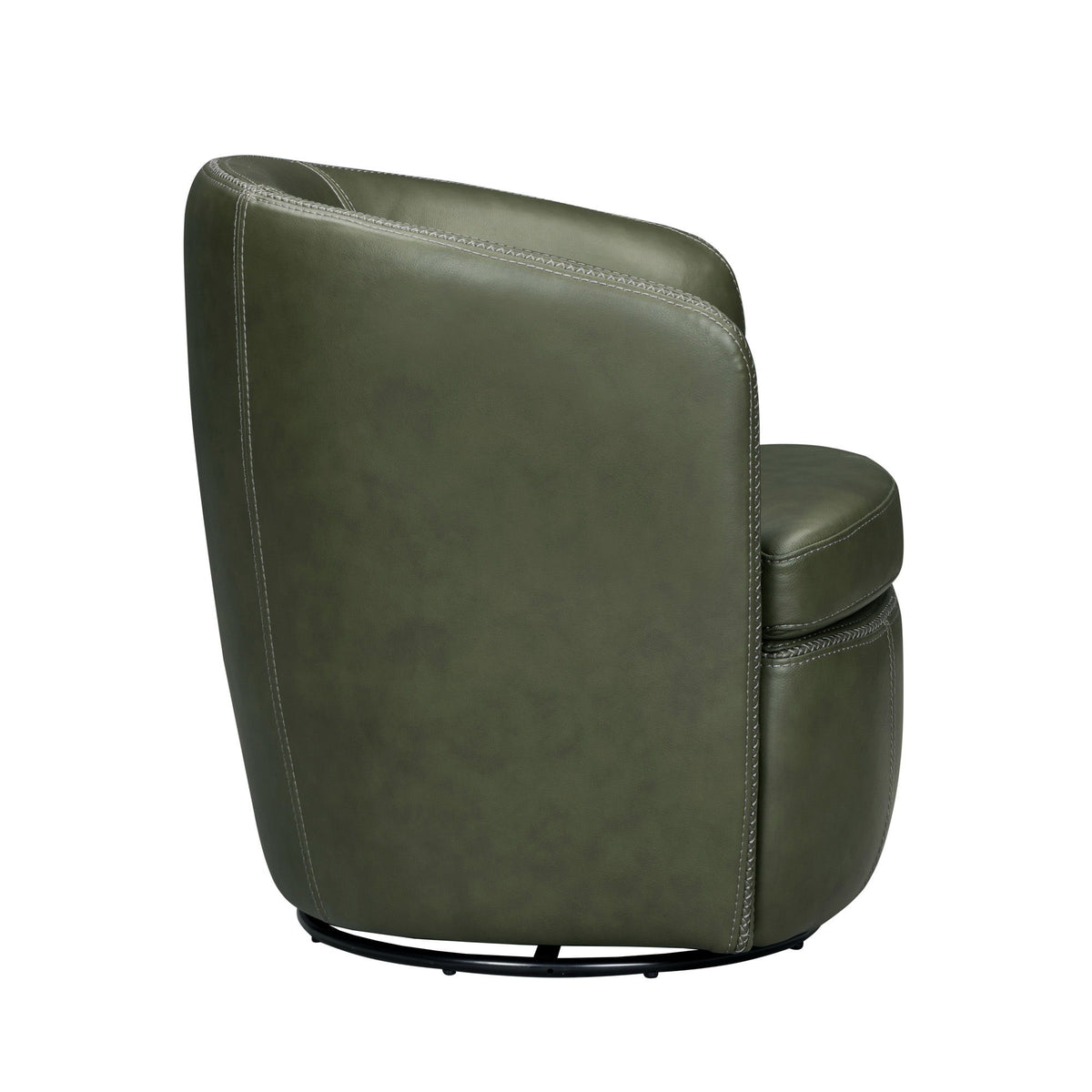 Barolo - 100% Italian Leather Swivel Club Chair (Set of 2)