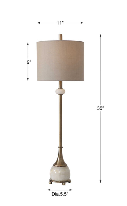 Natania - Plated Buffet Lamp - Brass