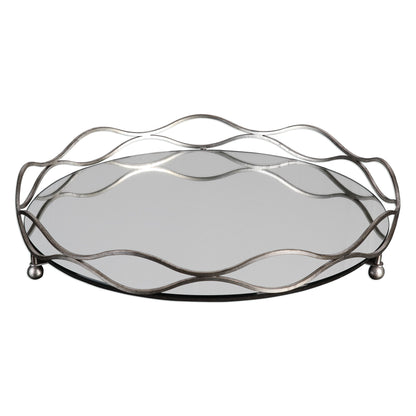 Rachele - Mirrored Tray - Silver