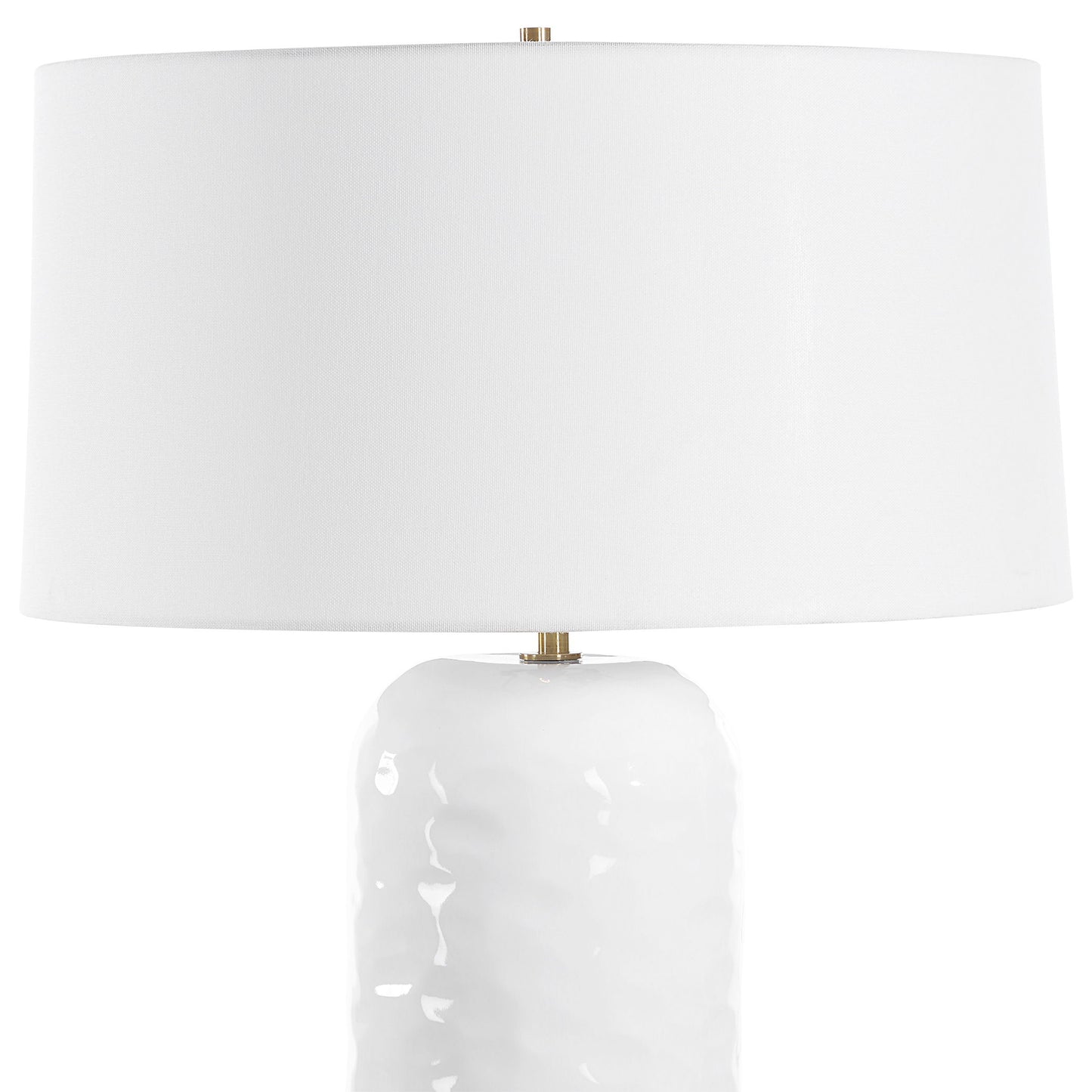 Iona - White Glaze Table Lamp - White