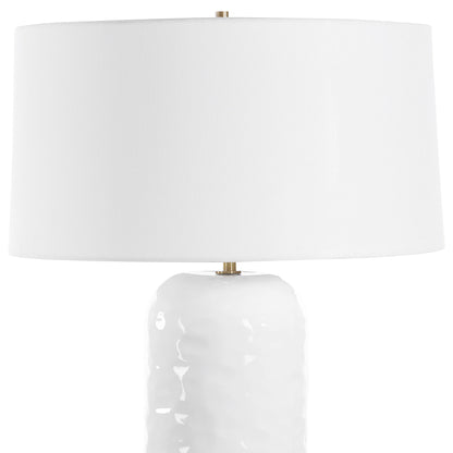 Iona - White Glaze Table Lamp - White