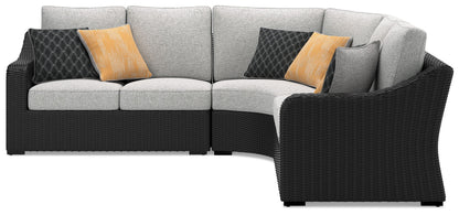 Beachcroft - 3-Piece Outdoor Sectional - Black