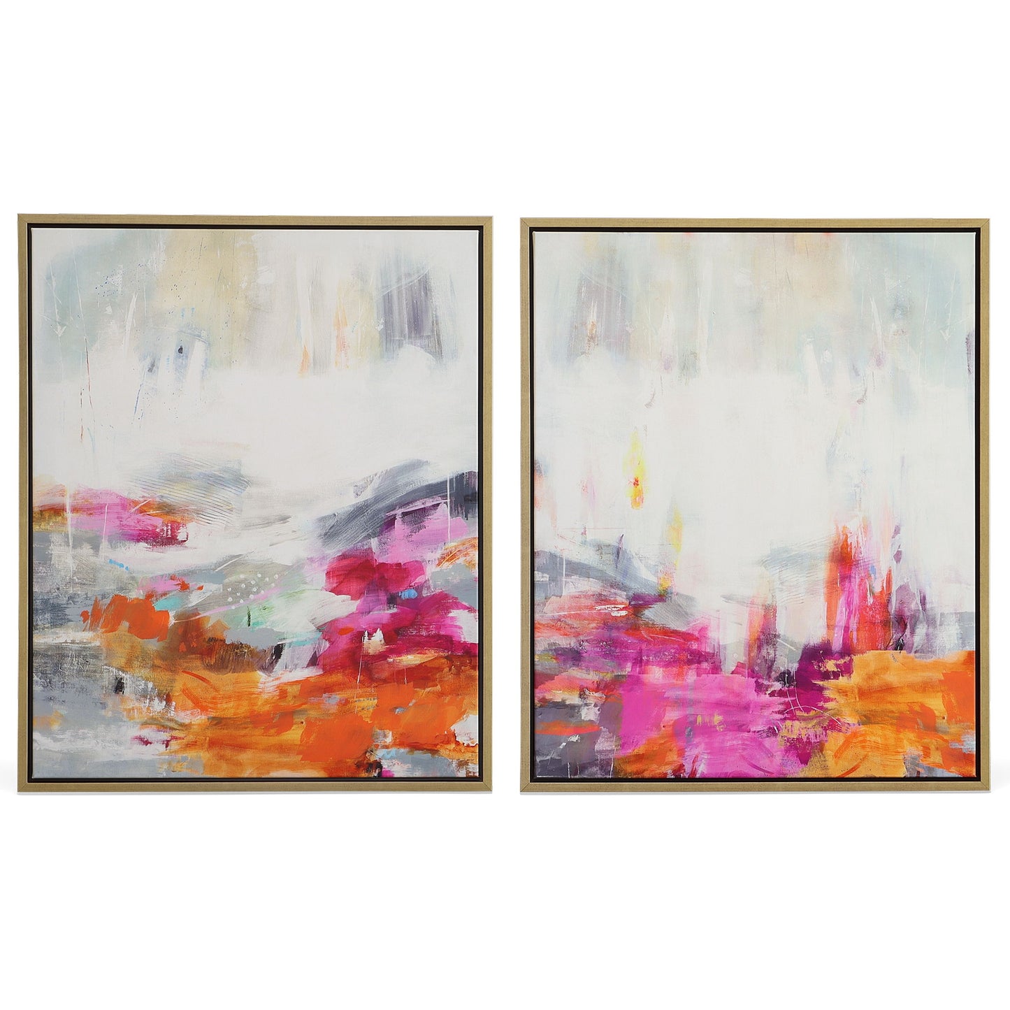 Color Theory - Framed Abstract Art (Set of 2) - Pink