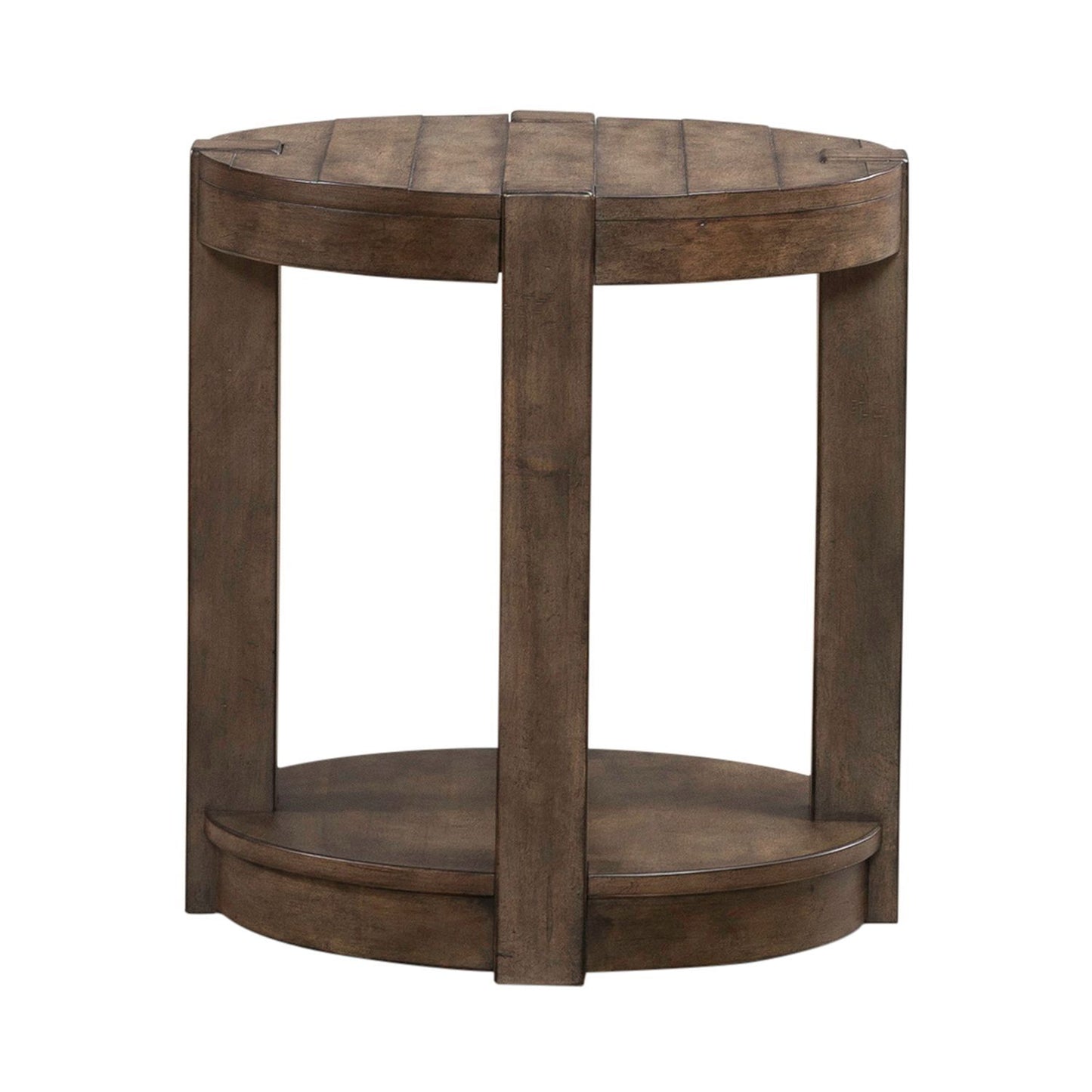 Broadmore - Round Chairside Table - Brown