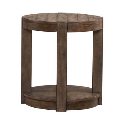 Broadmore - Round Chairside Table - Brown