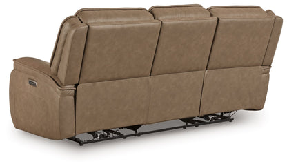 Glencroft - Power Reclining Sofa With Adjustable Headrest - Sahara