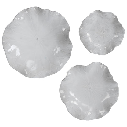 Abella - Ceramic Wall Decor (Set of 3) - White