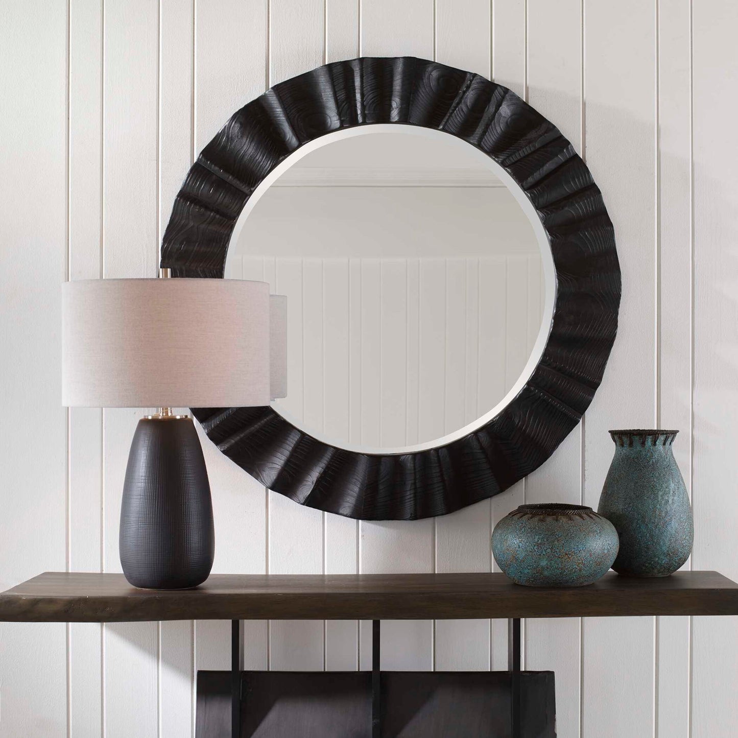 Caribou - Round Mirror - Black