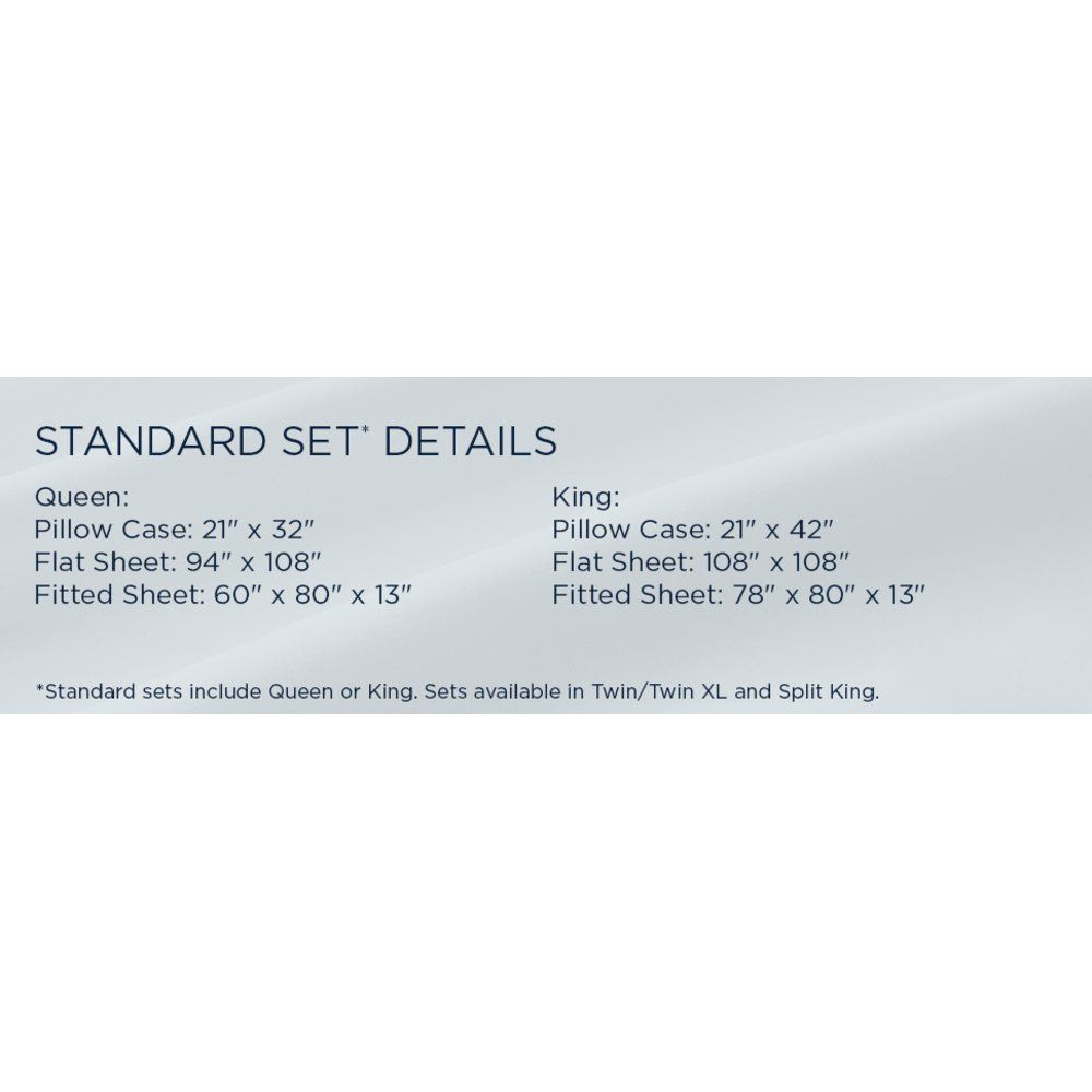 Linens - Tempur Classic Cotton Sheet Set - Cool Gray