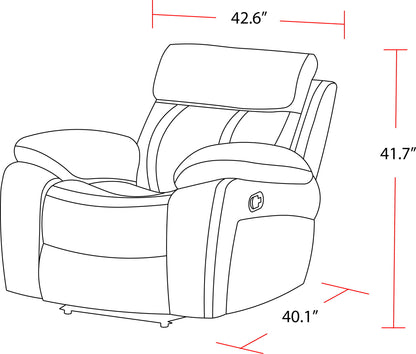 Theon - Manual Glider Reclining Sofa Set