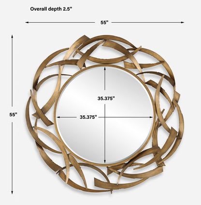 Cutting Edge - Bronze Round Mirror