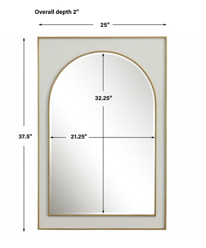 Crisanta - Gloss White Arch Mirror