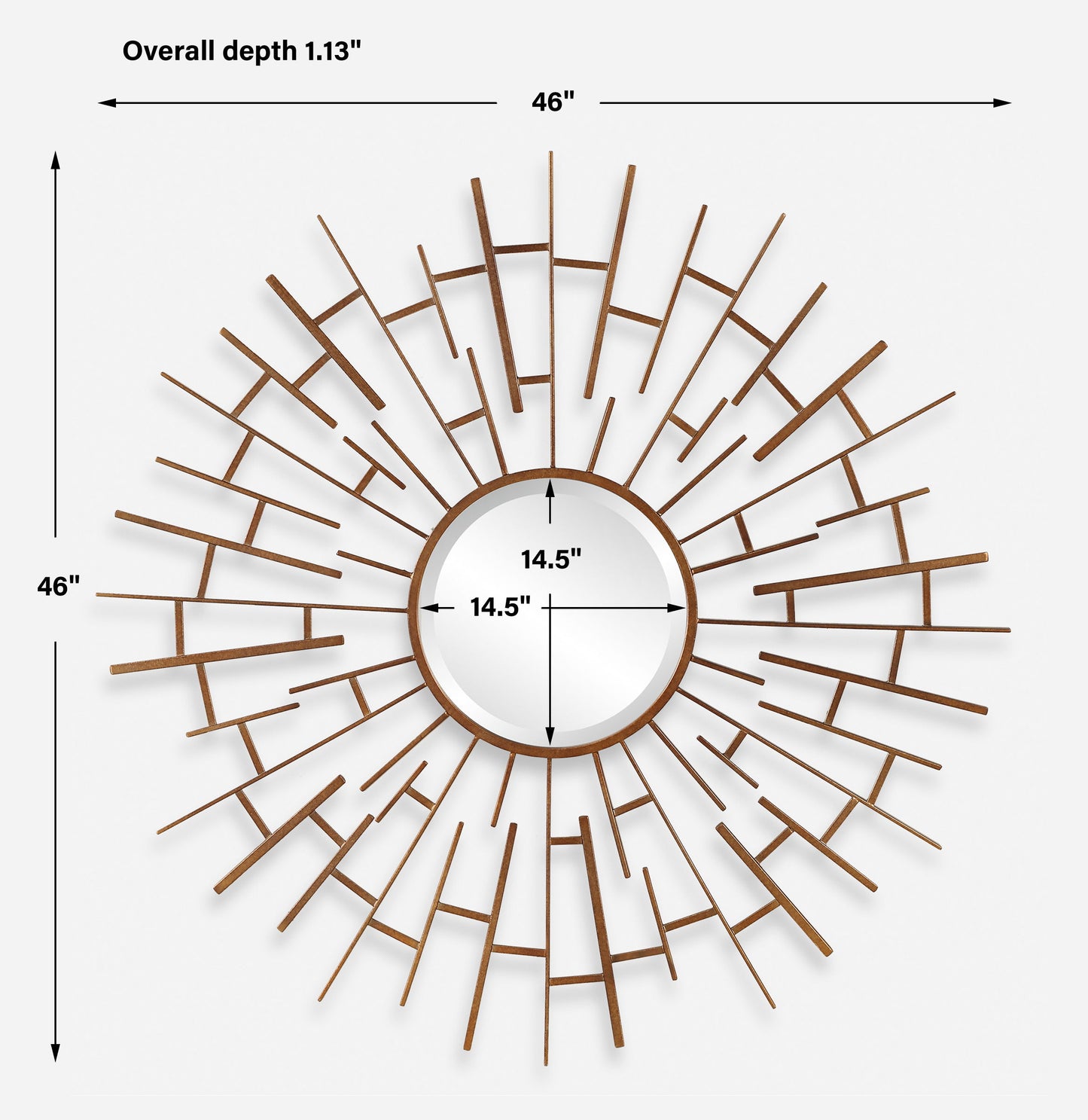 Tangled - Round Mirror - Bronze