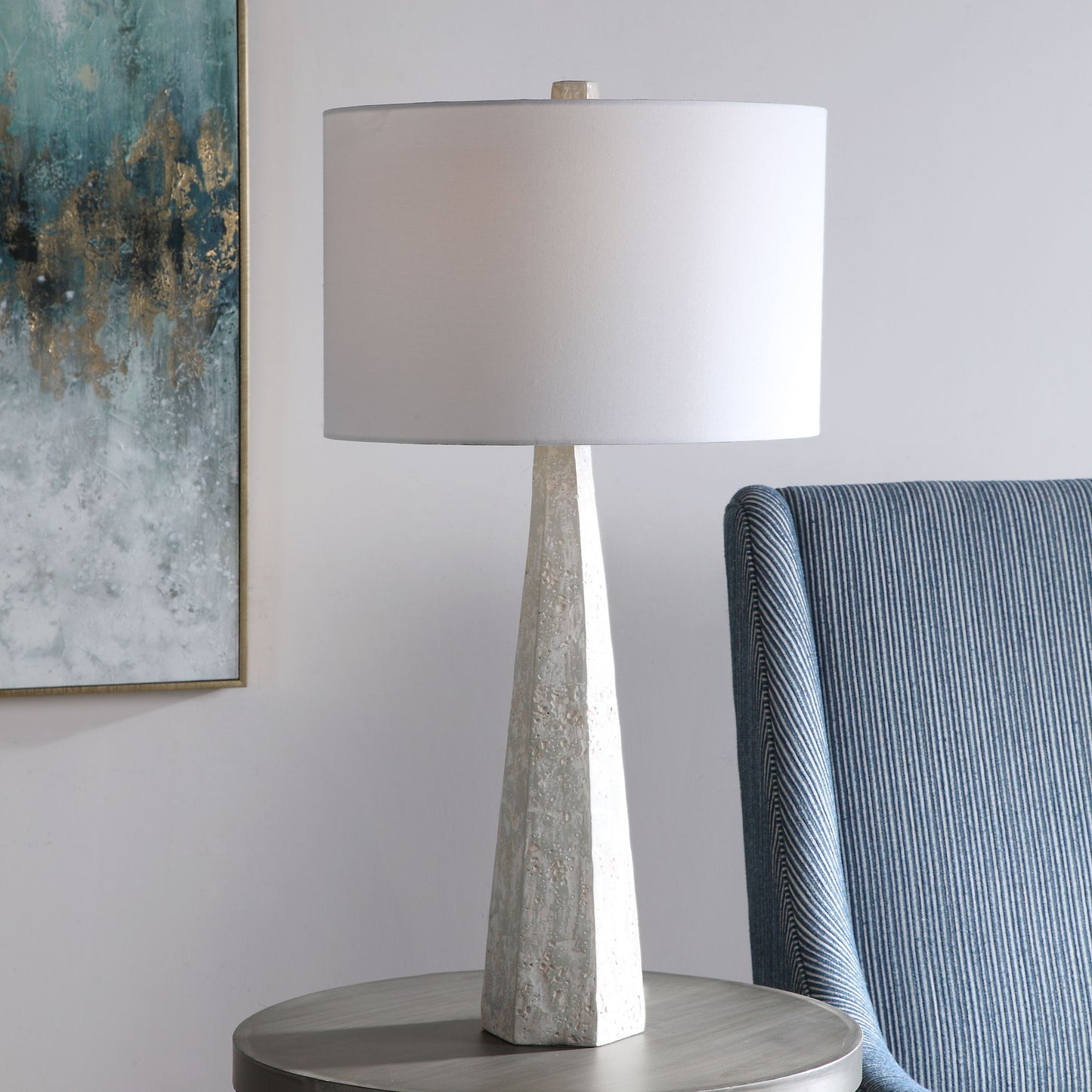 Apollo - Concrete Table Lamp - White