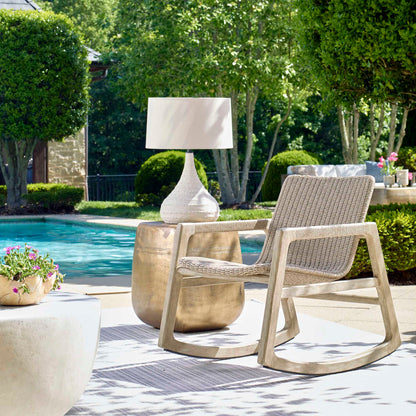 Sumba - Outdoor Wicker Rocking Chair - Gray