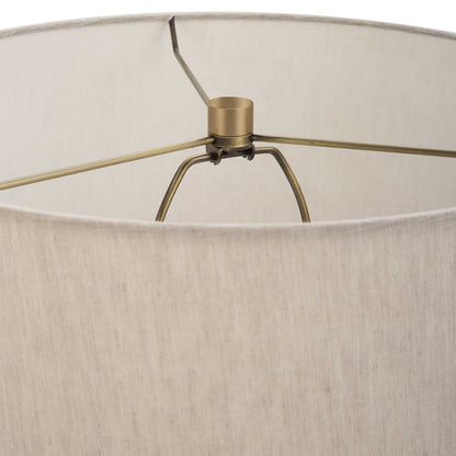 Gravitas - Elegant Brass & Stone Lamp