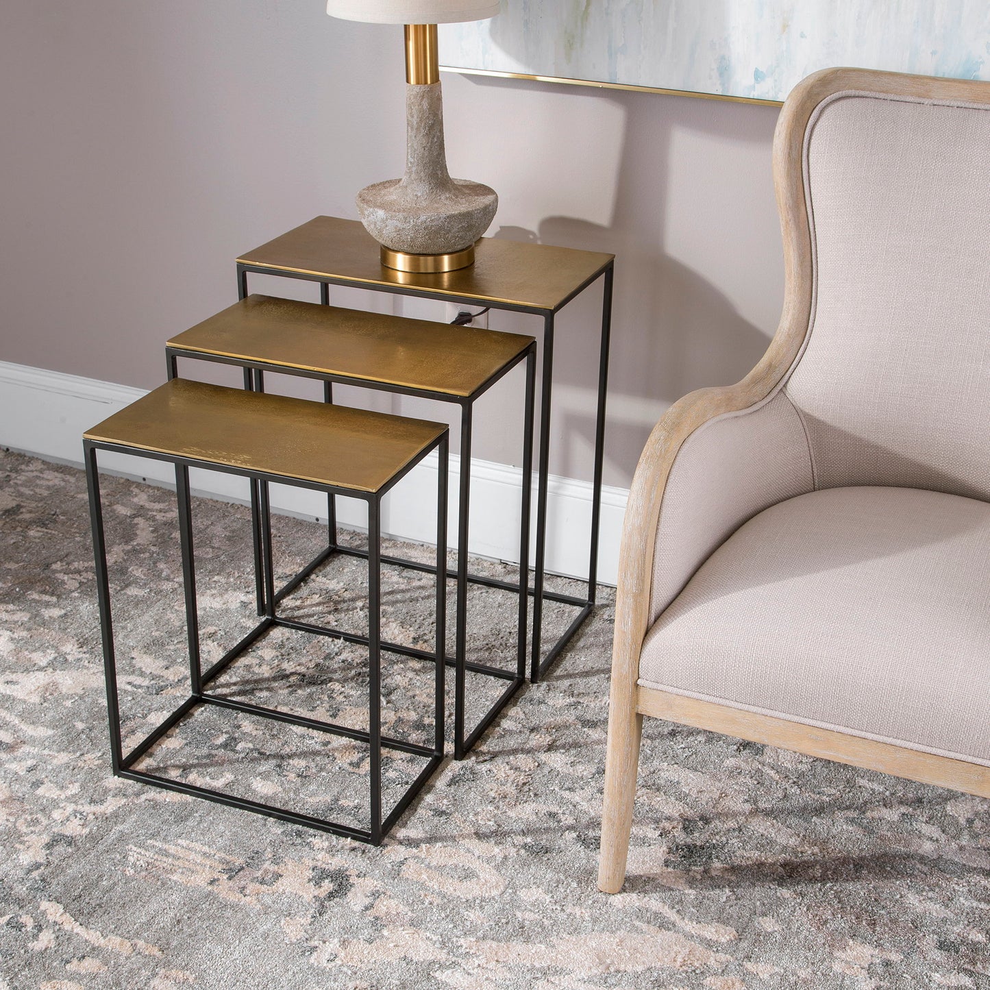 Coreene - Nesting Tables (Set of 3) - Gold