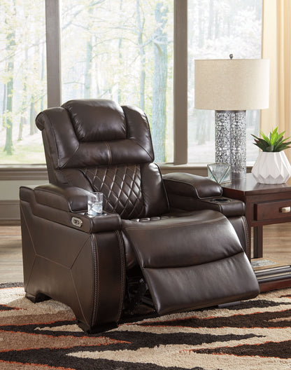 Warnerton - Brown Dark - PWR Recliner/Adj Headrest