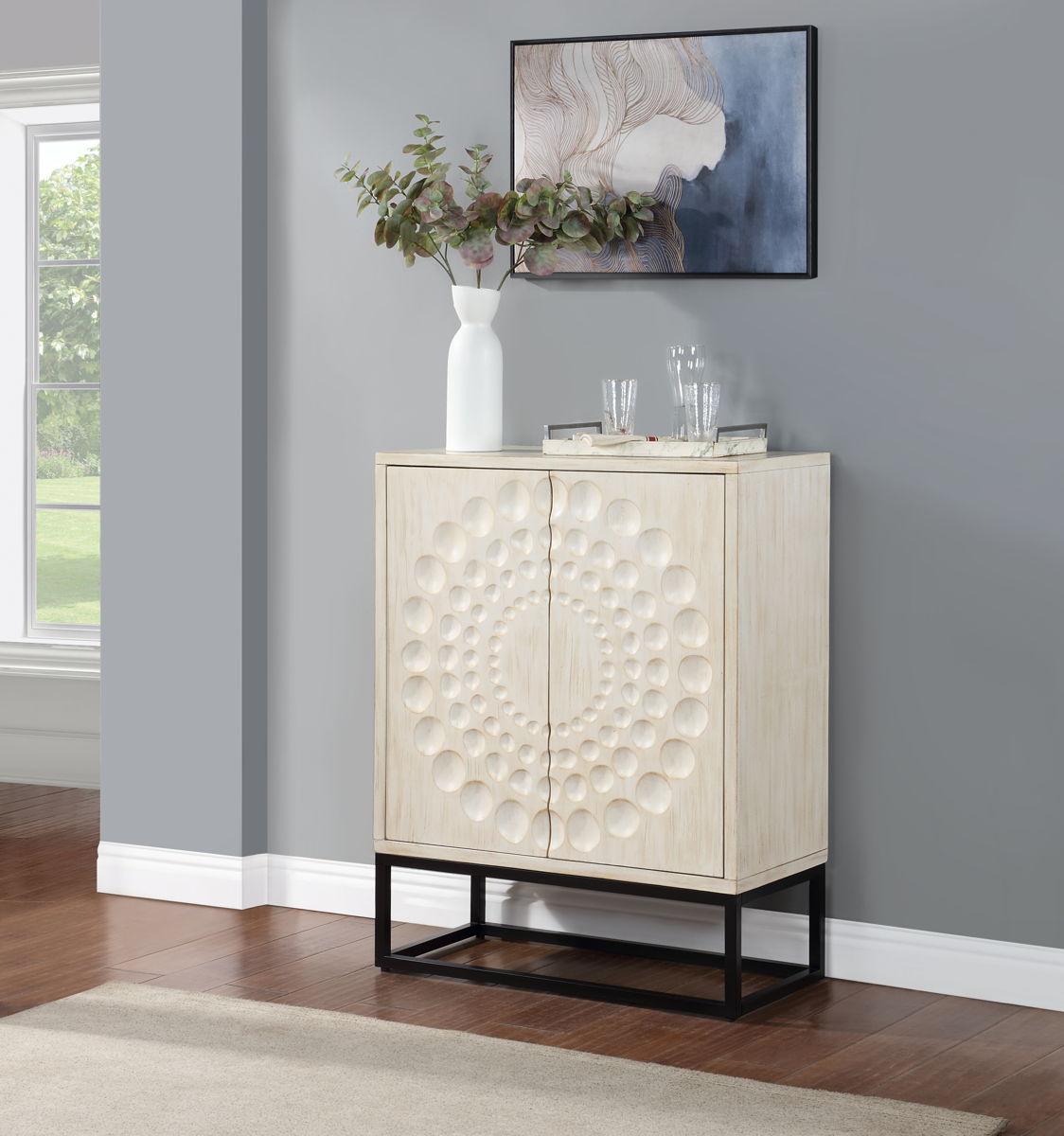 Hotchkiss - Two Door Bar Cabinet - Cream