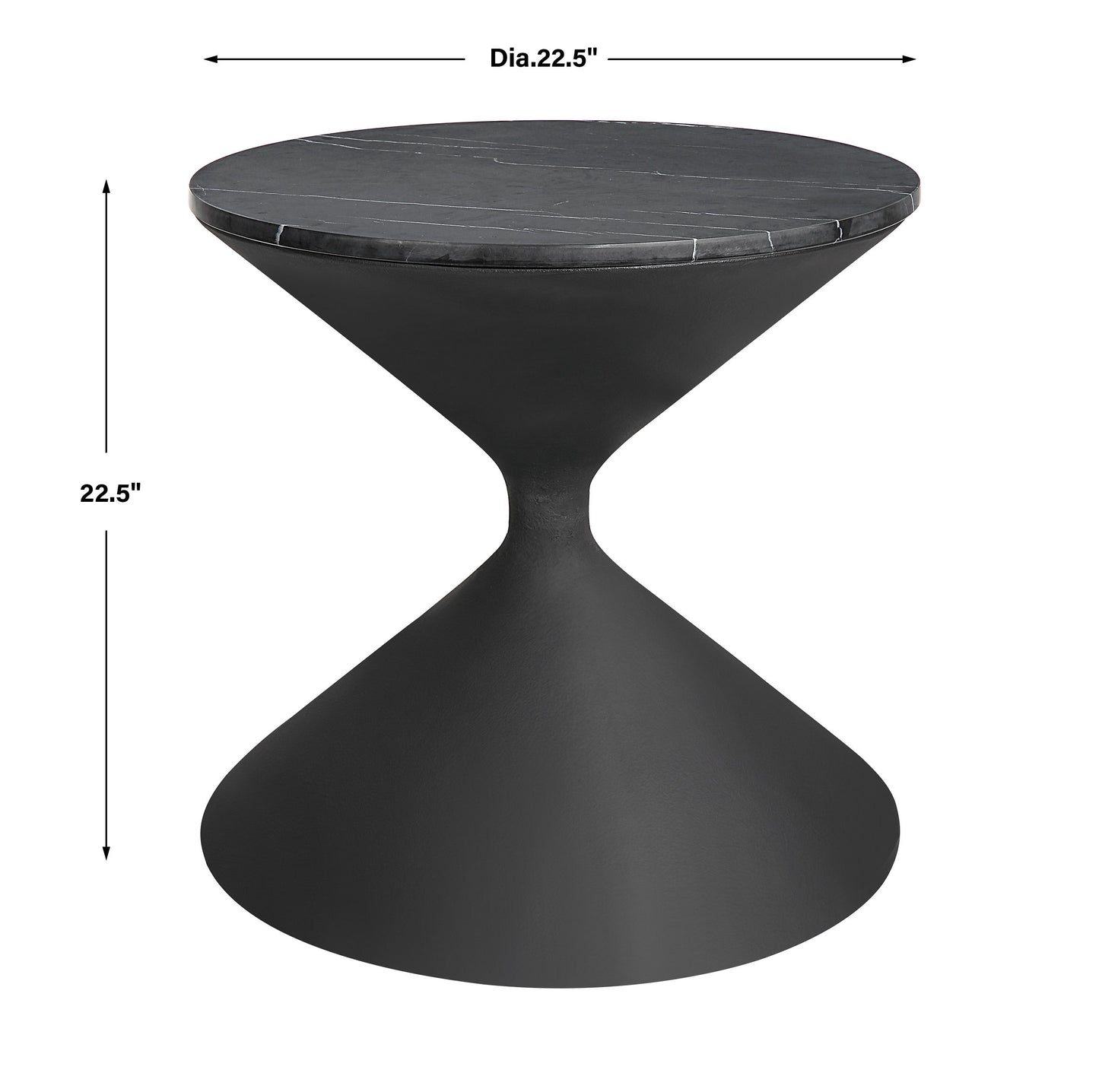 Time's Up - Hourglass Shaped Side Table