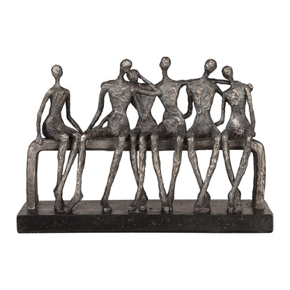 Camaraderie - Figurine - Aged Silver