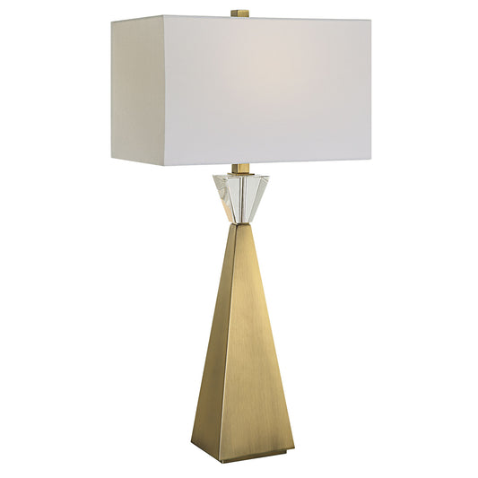 Arete - Modern Brass Table Lamp - Gold