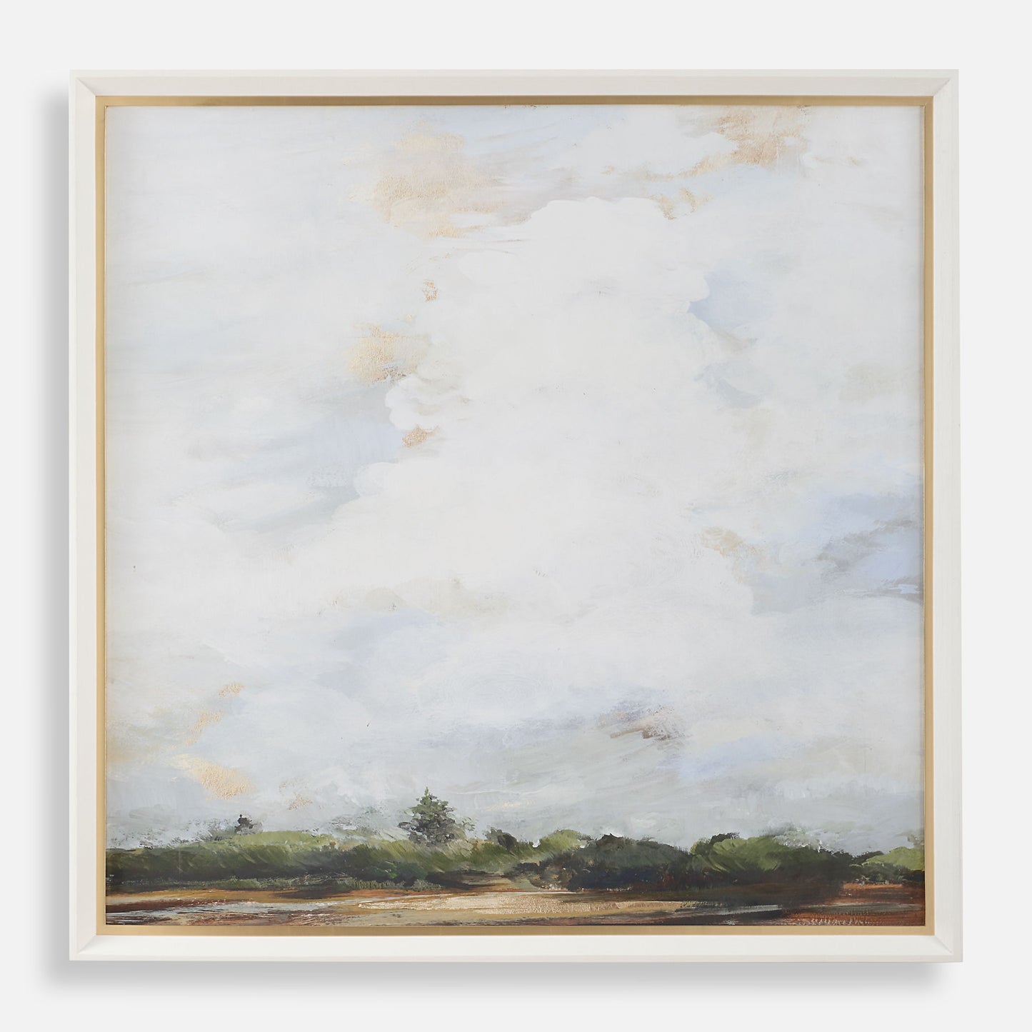 Whispering Cloudscapes - Landscape Print - Light Brown