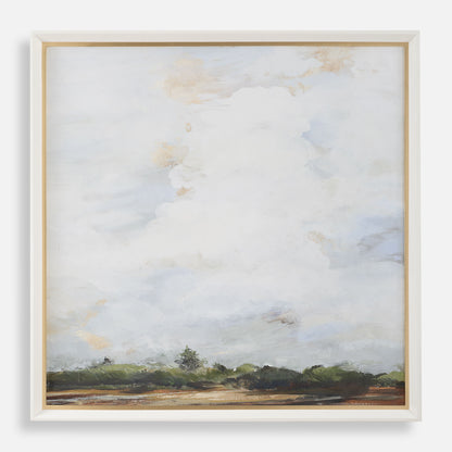 Whispering Cloudscapes - Landscape Print - Light Brown