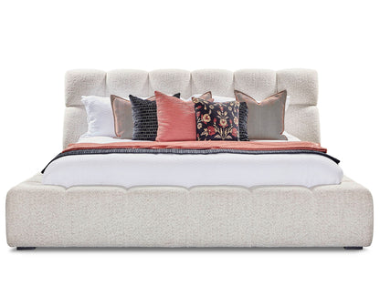 Escape - Fluffy River Rock Upholstered Bed