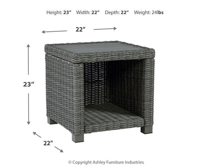 Elite Park - Gray - Square End Table