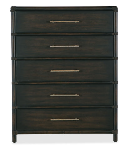 Retreat - Pole Rattan Five-Drawer Chest