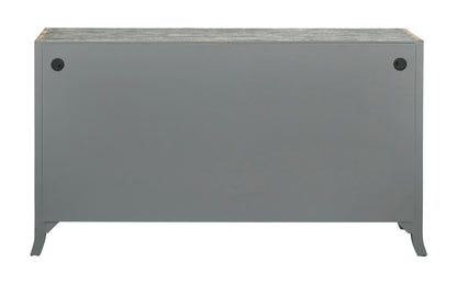 Marion - Four Door Credenza - Weathered Stone Gray