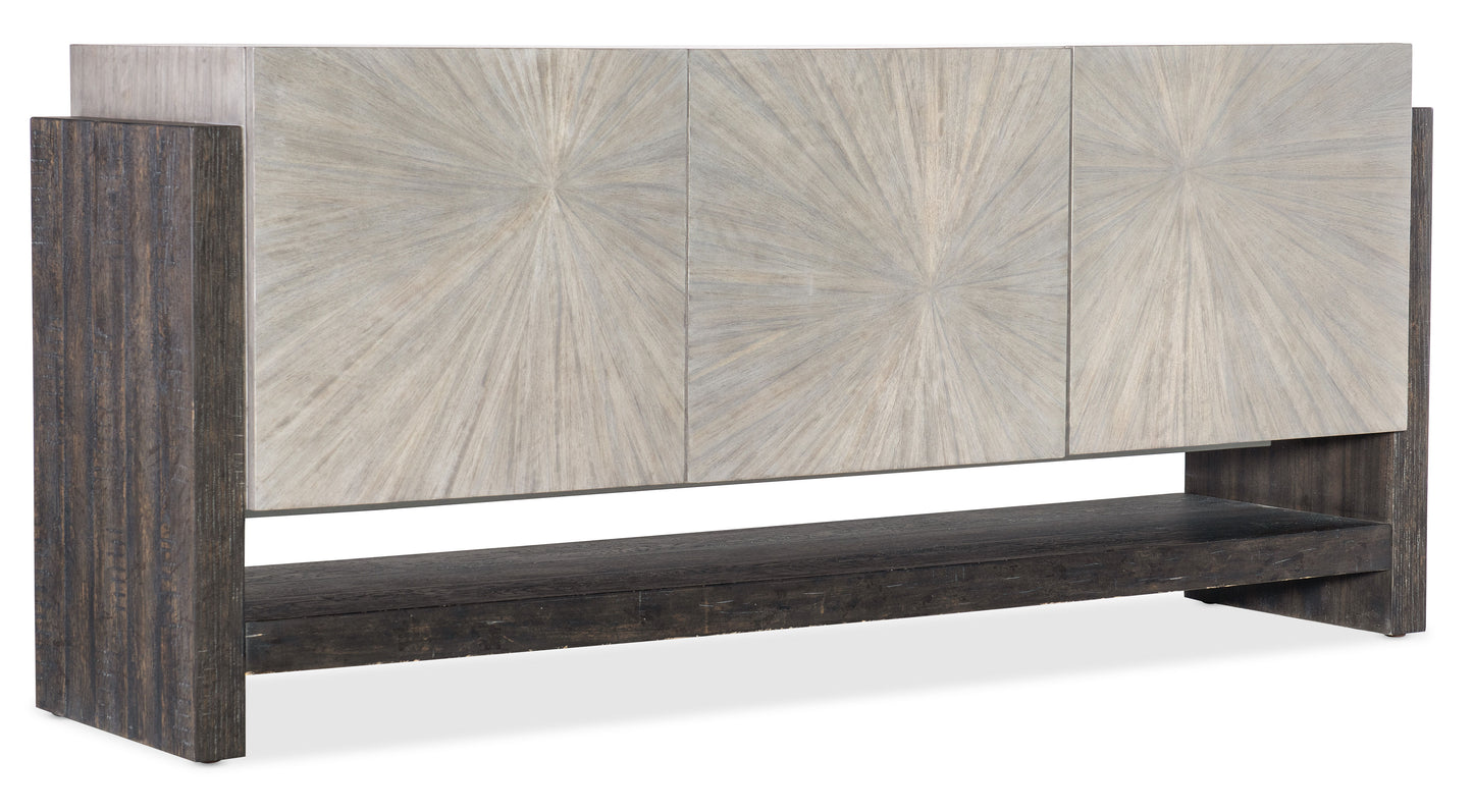 Melange - Ground Perspective Credenza - Pearl Silver