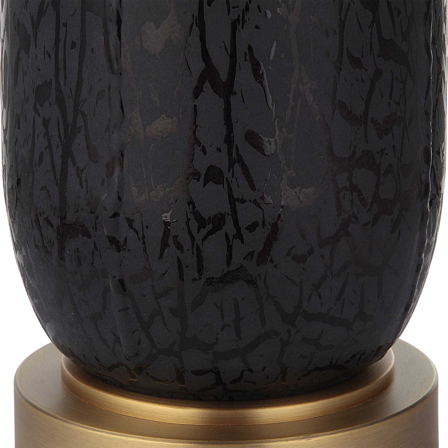 Spyglass - Wood Grain Table Lamp - Black