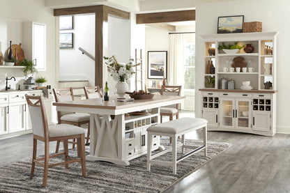Americana Modern Dining - Upholstered Counter Bench - Cotton