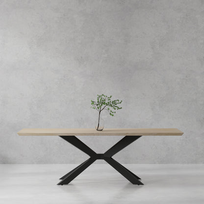 Crossings - Rectangular Dining Table With 4 Upholstered Chairs - Natural & Dark Gray