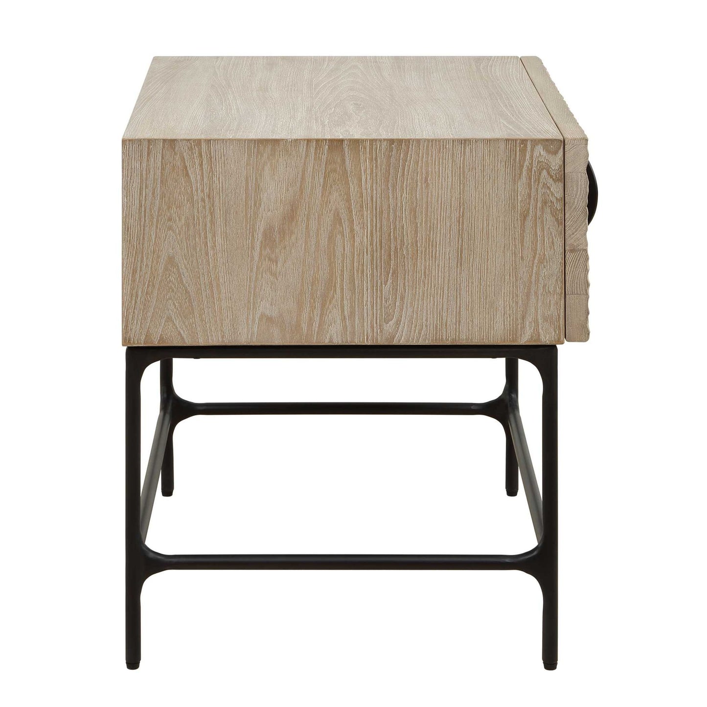 Lunar - Wooden Side Table - Black / Woodtone