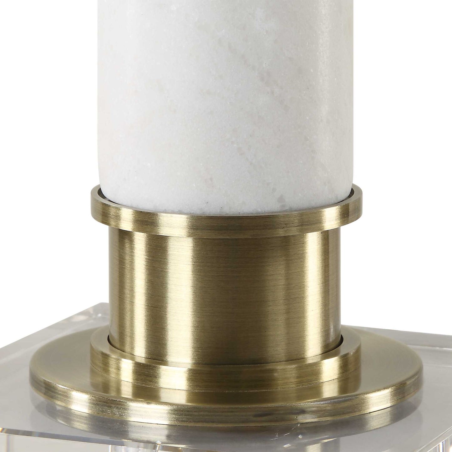 Plinth - White Marble Table Lamp