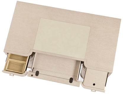 Marlowe - Knee-Hole Desk - Polished Limestone