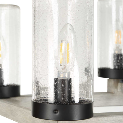 Edgecomb - 10 Light Indoor-Outdoor Chandelier - Black / Gray