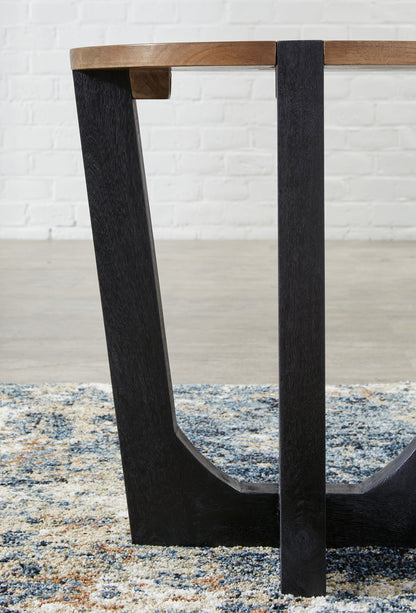 Hanneforth - Round End Table - Brown