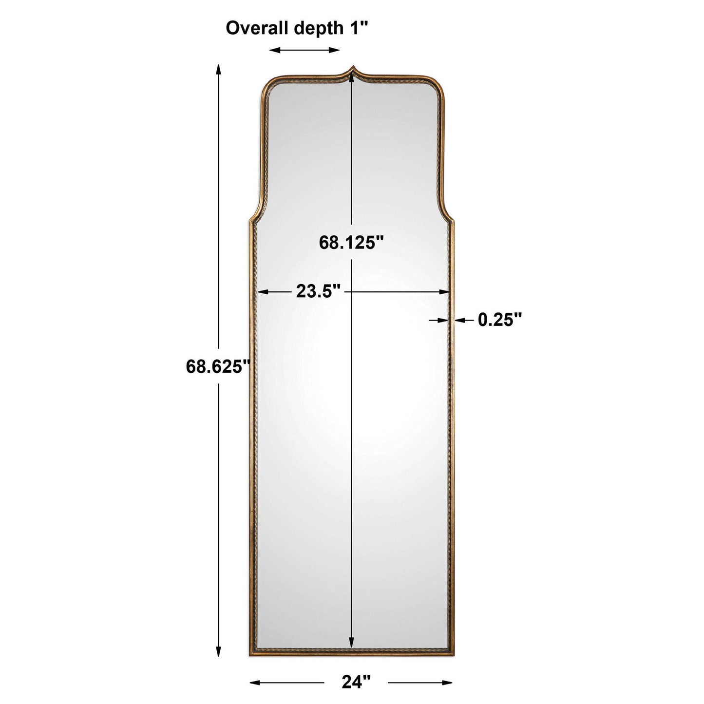 Adelasia - Mirror - Antiqued Gold